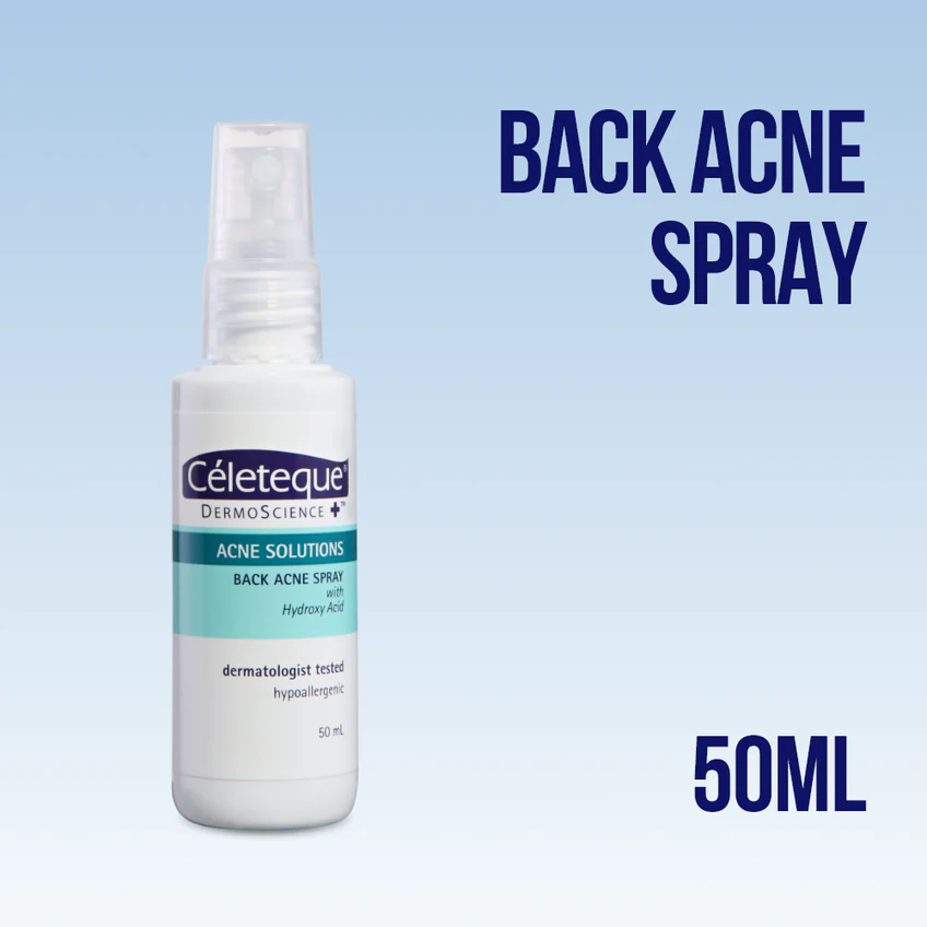 CELETEQUE ACNE SOLUTIONS BACK ACNE SPRAY 50ML BOT