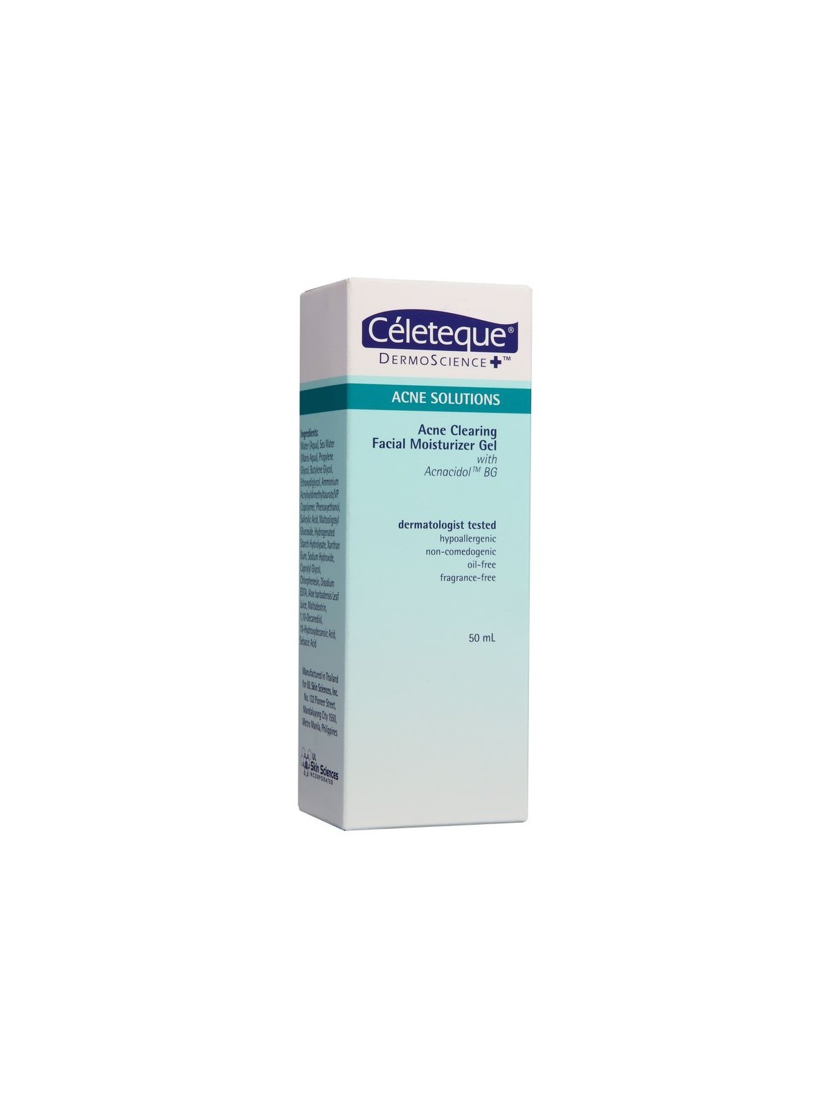 CELETEQUE ACNE CLEARING FACIAL MOISTURIZING GEL 50ML TUBE