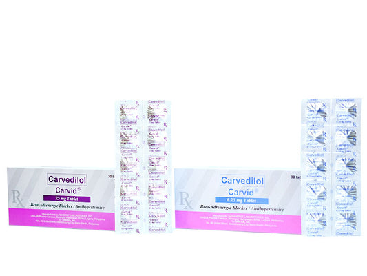 CARVID 6.25MG 10 TABLETS