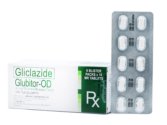 GLUBITOR OD 30MG 10 TABLETS