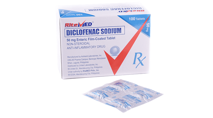 RITEMED DICLOFENAC SODIUM 50MG 4 TABLETS