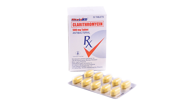 RITEMED CLARITHROMYCIN 500MG 10 TABLETS