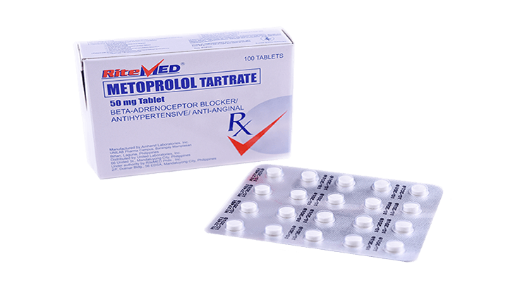 RITEMED METOPROLOL TARTRATE 50MG 20 TABLETS
