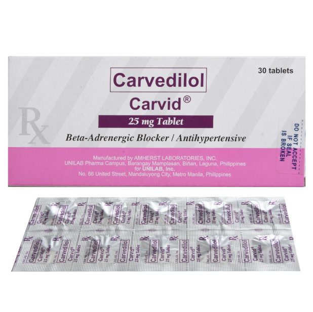 CARVID 25MG 10 TABLET