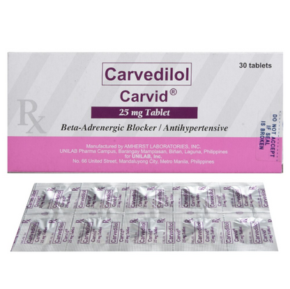 CARVID 25MG 10 TABLET