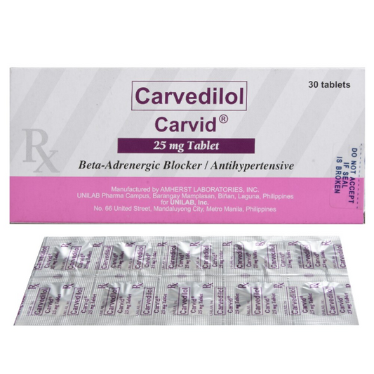 CARVID 25MG 10 TABLET