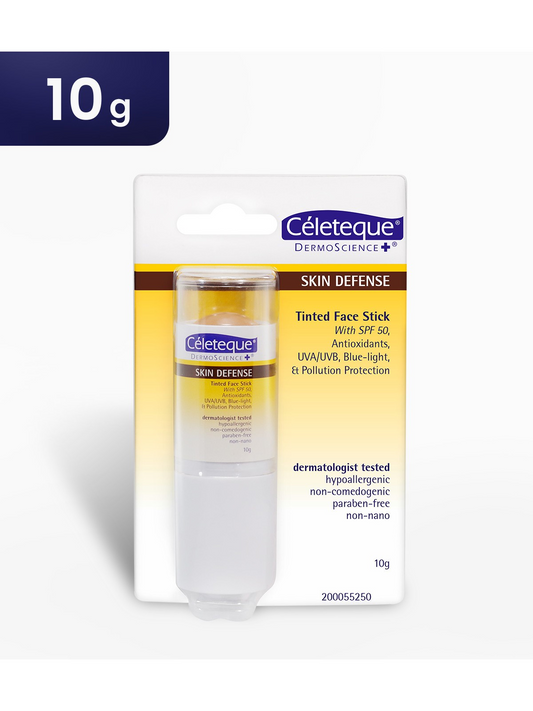 CELETEQUE SKIN DEFENSE TINTED FACE STICK 10G BOX