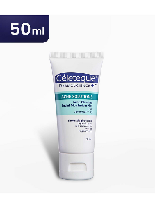 CELETEQUE ACNE CLEARING FACIAL MOISTURIZING GEL 50ML TUBE