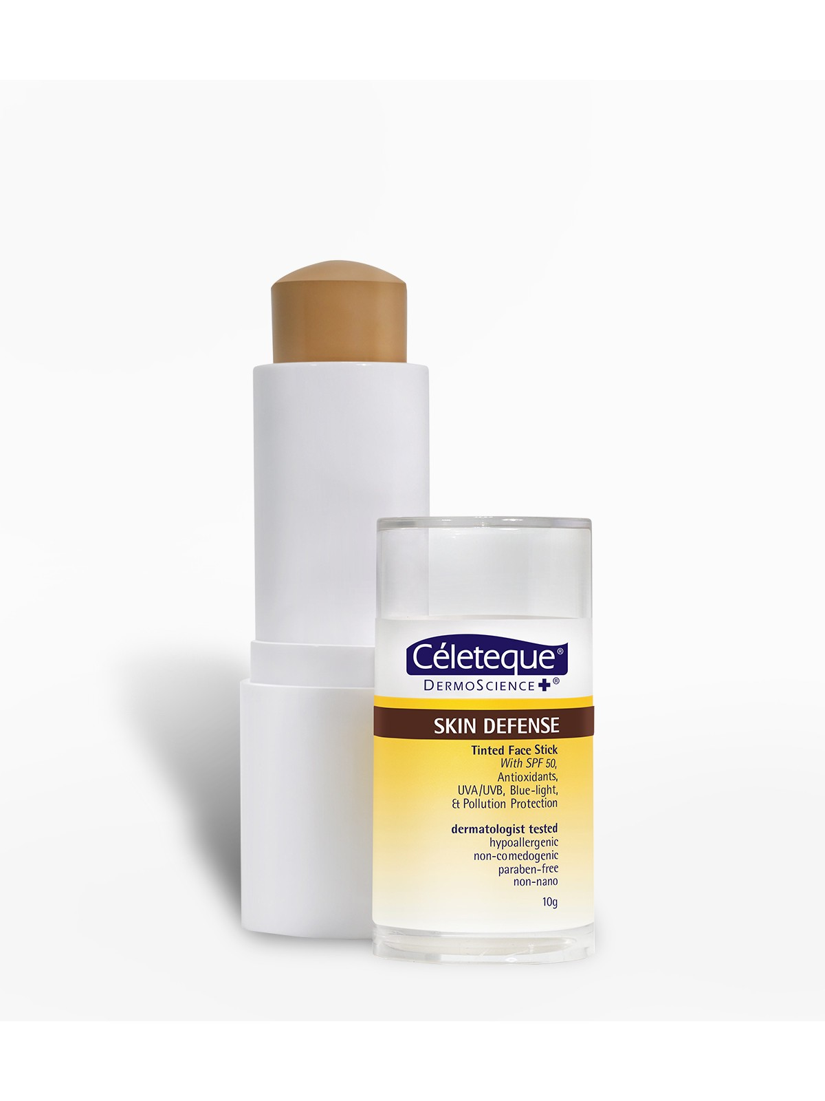CELETEQUE SKIN DEFENSE TINTED FACE STICK 10G BOX