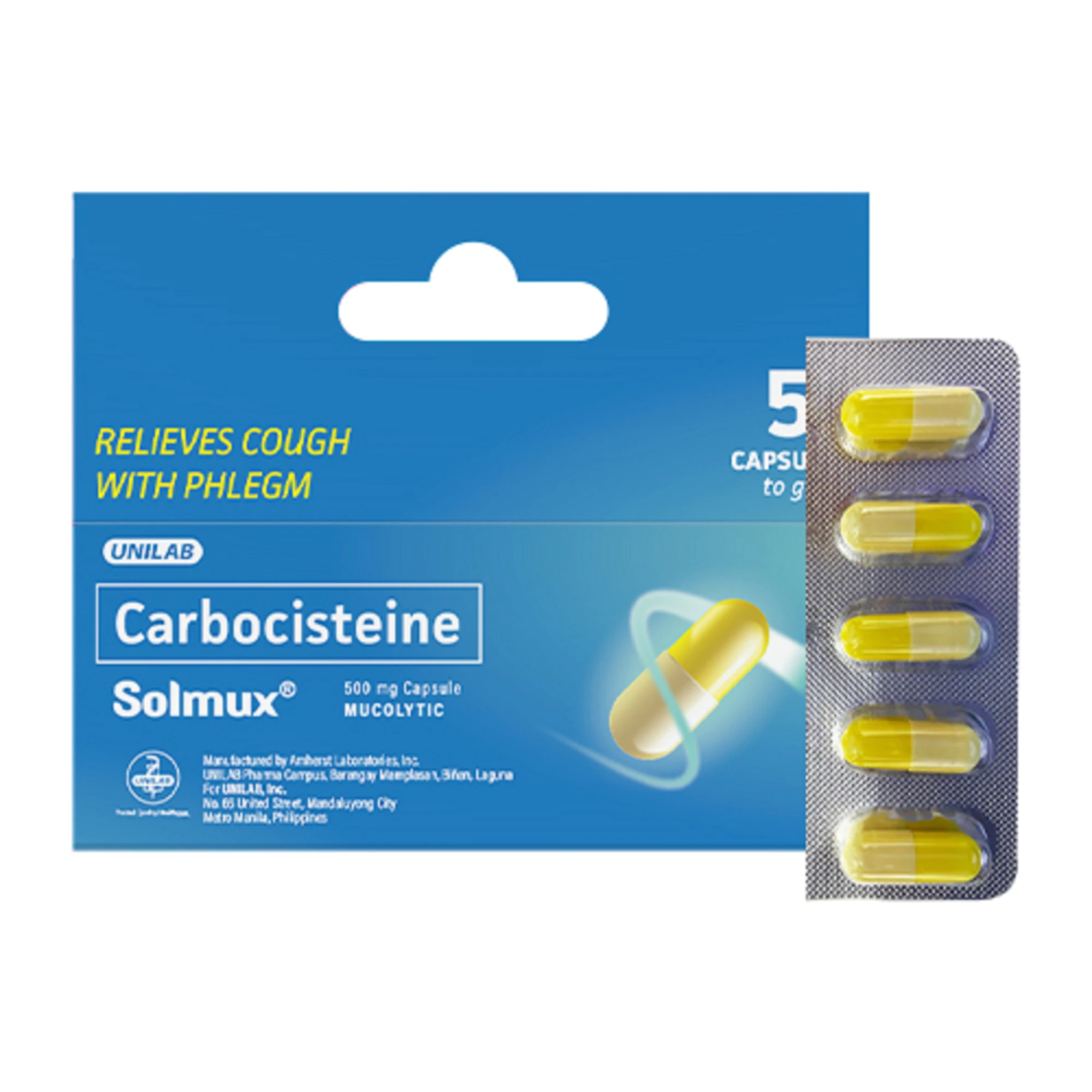 SOLMUX 500MG 5 CAPSULES