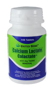 CAL LACTATE 650MG BOTTLE OF 100 TABLETS