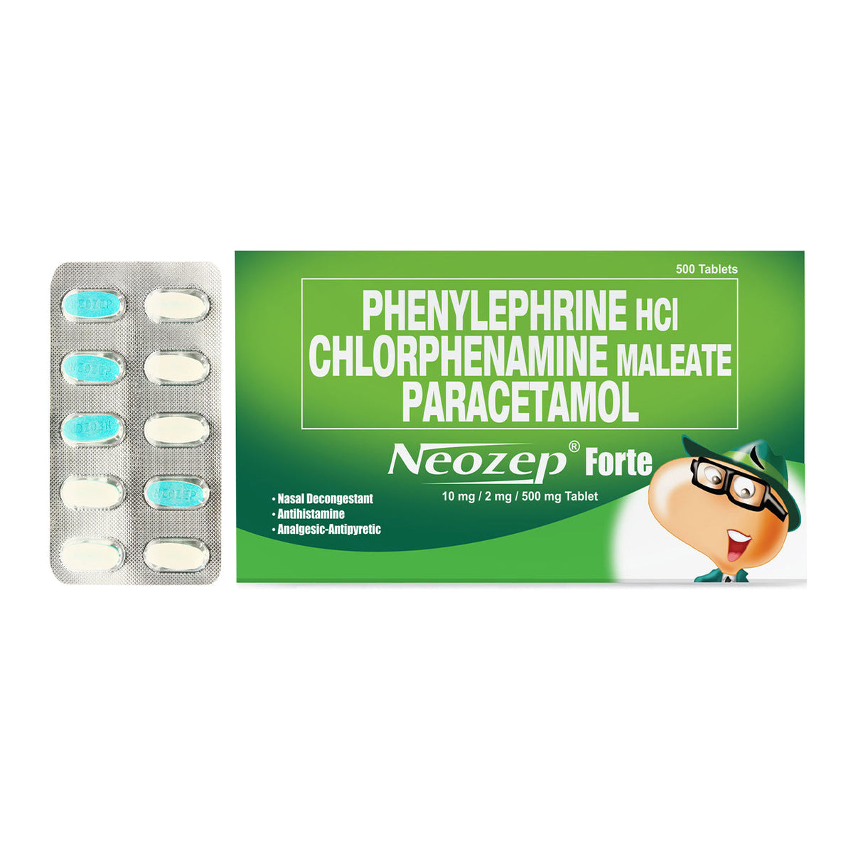 NEOZEP FORTE TABLET for the relief of clogged nose, runny nose ...