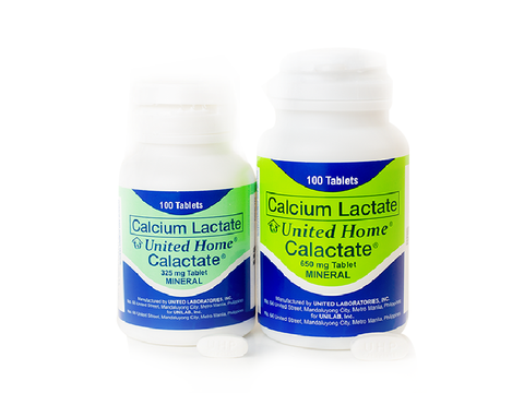 CAL LACTATE 325MG BOTTLE OF 100 TABLETS