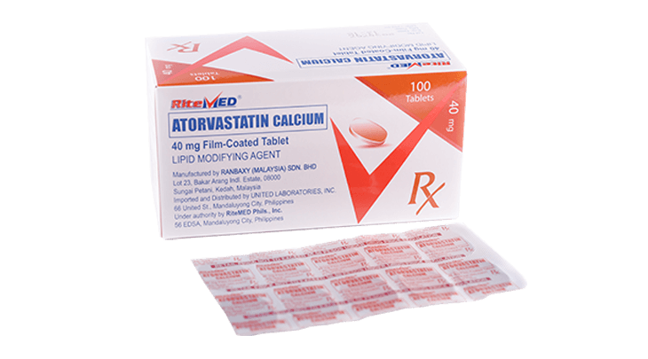 RITEMED ATORVASTATIN 40MG 10 TABLETS