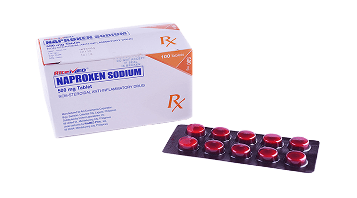 RITEMED NAPROXEN SODIUM 500MG 10 TABLETS